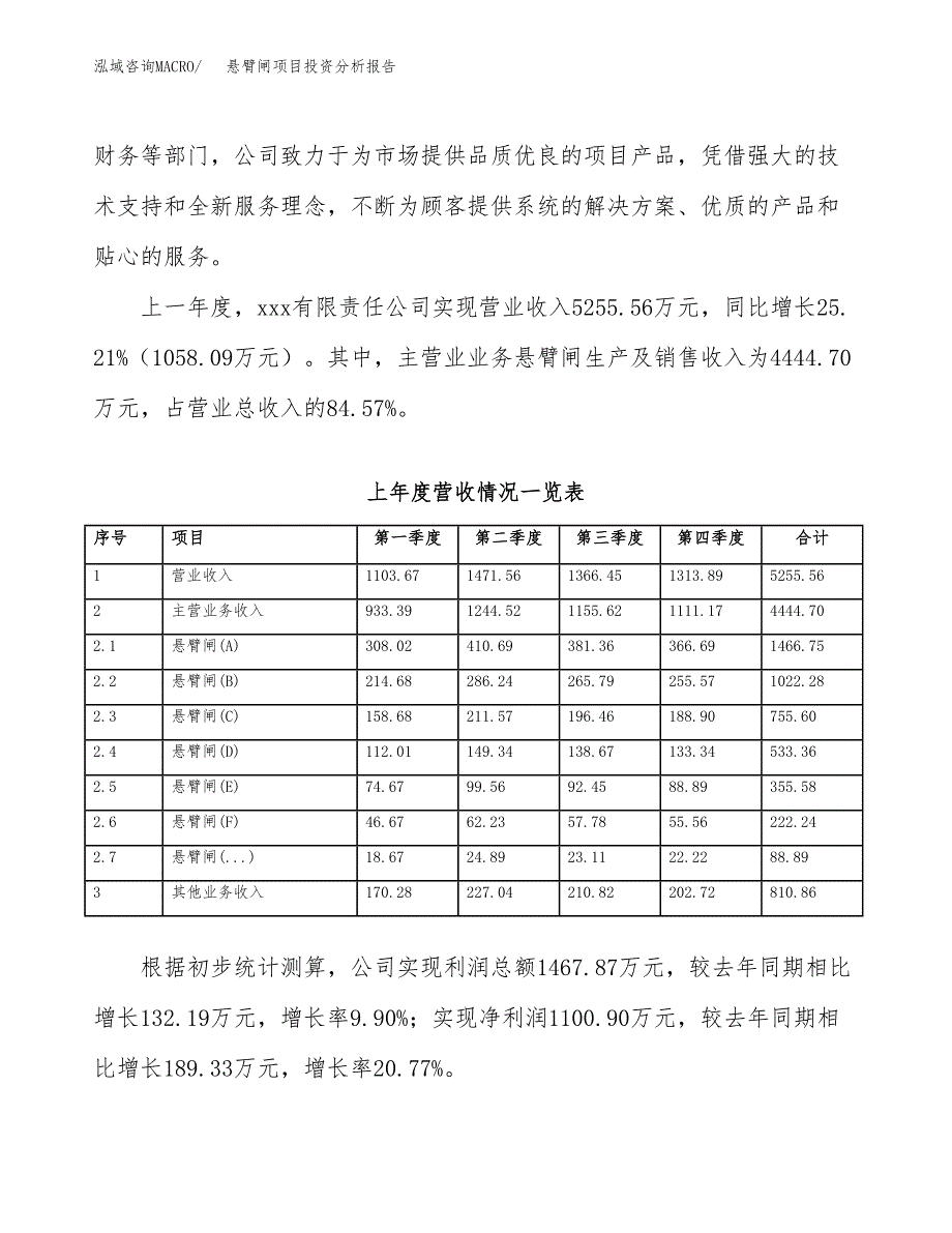 悬臂闸项目投资分析报告（总投资7000万元）（35亩）_第3页