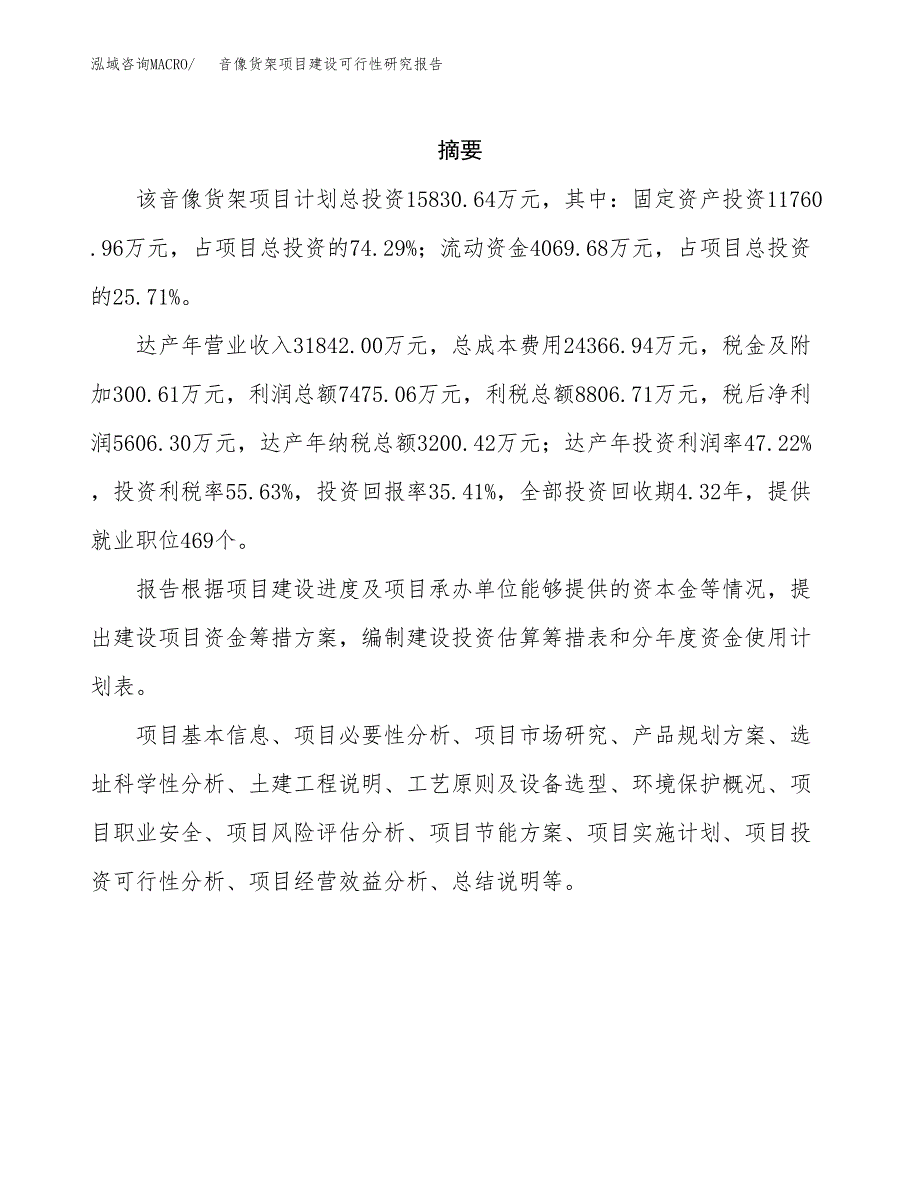 音像货架项目建设可行性研究报告.docx_第2页