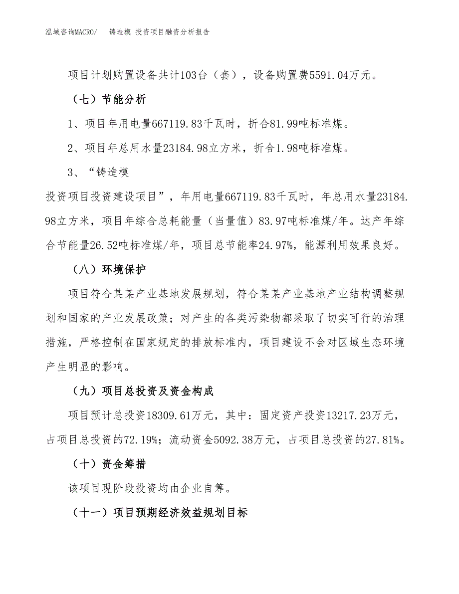 铸造模 投资项目融资分析报告.docx_第2页