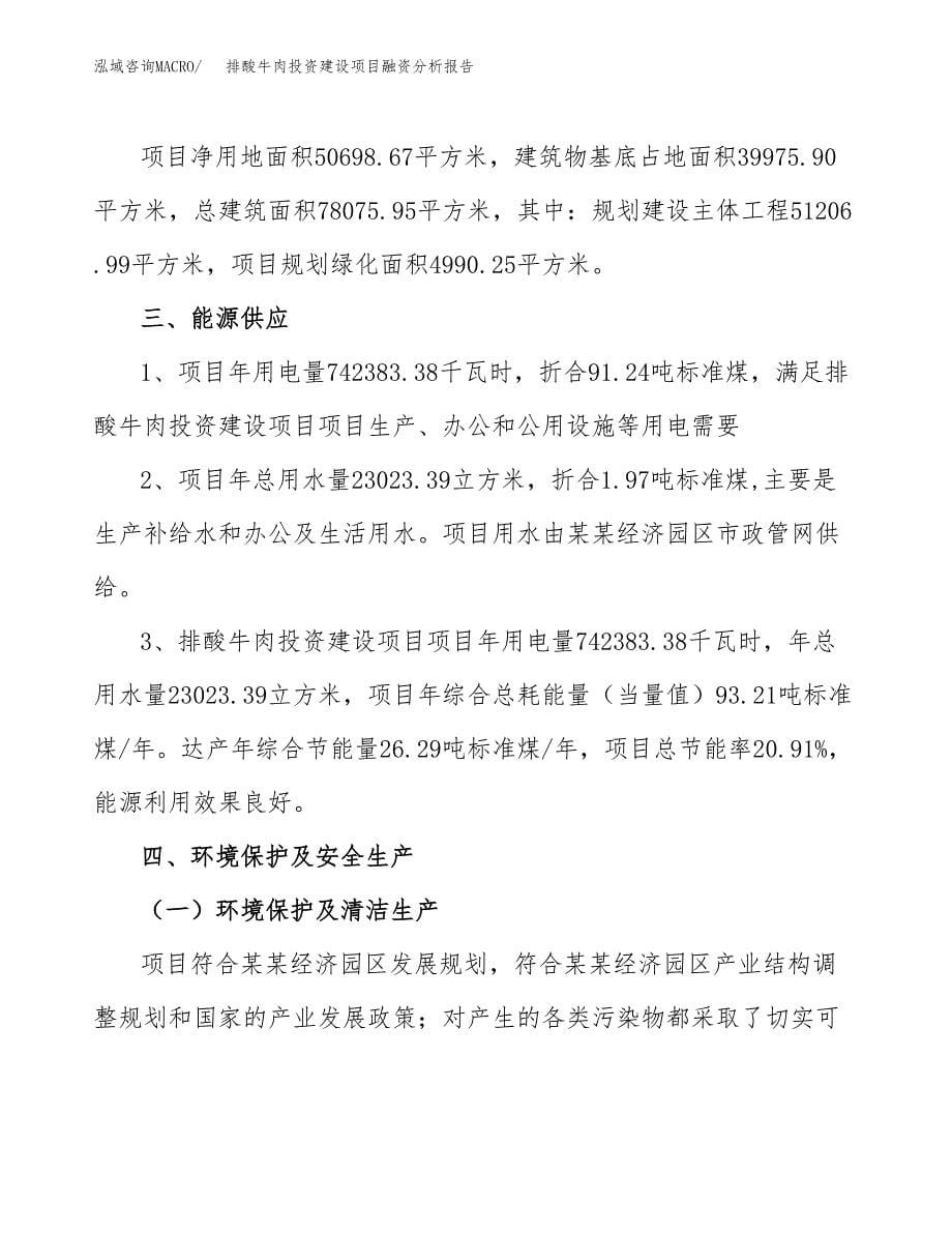 排酸牛肉投资建设项目融资分析报告.docx_第5页