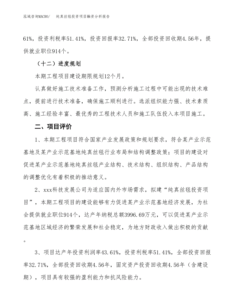 纯真丝毯投资项目融资分析报告.docx_第3页