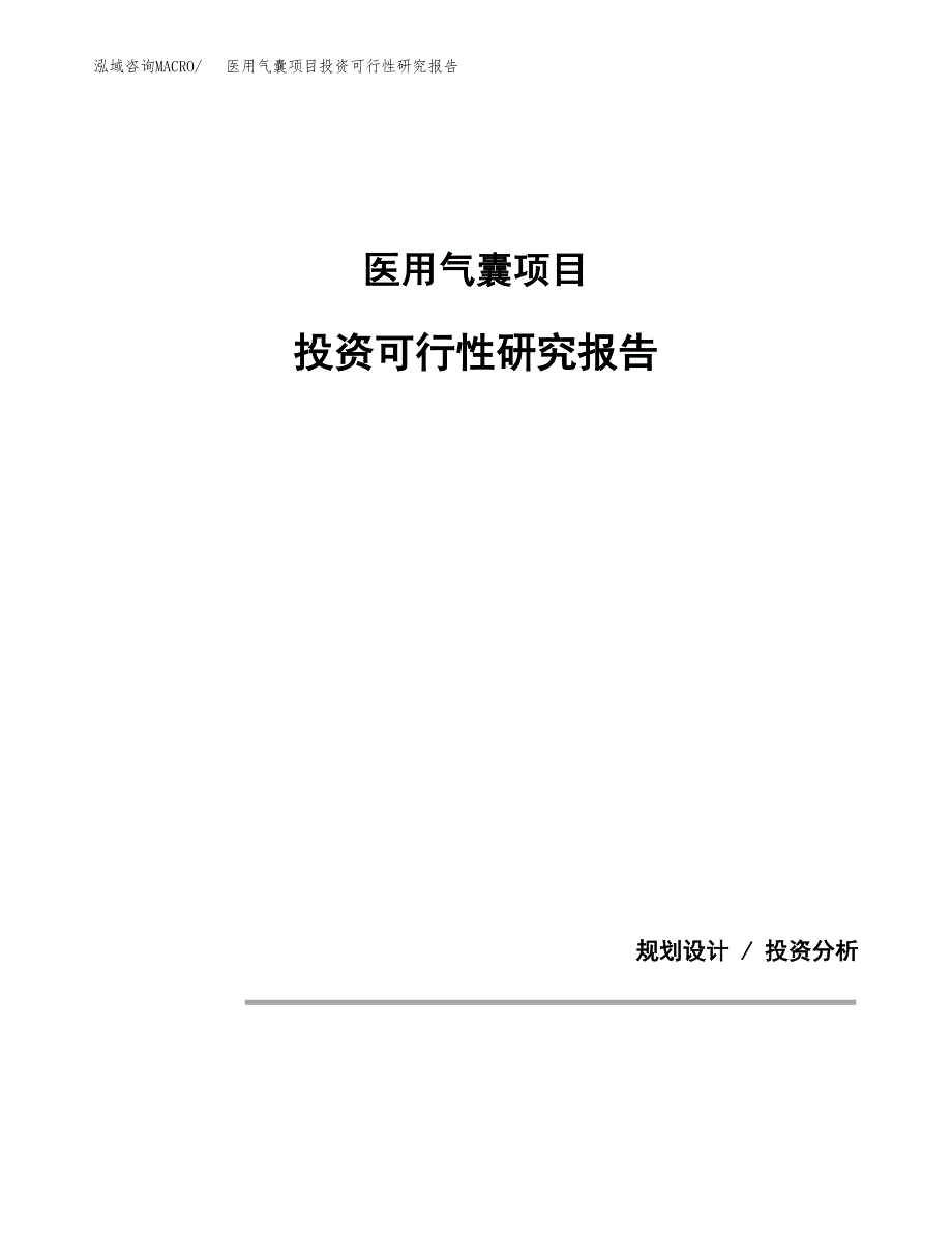 医用气囊项目投资可行性研究报告.docx_第1页