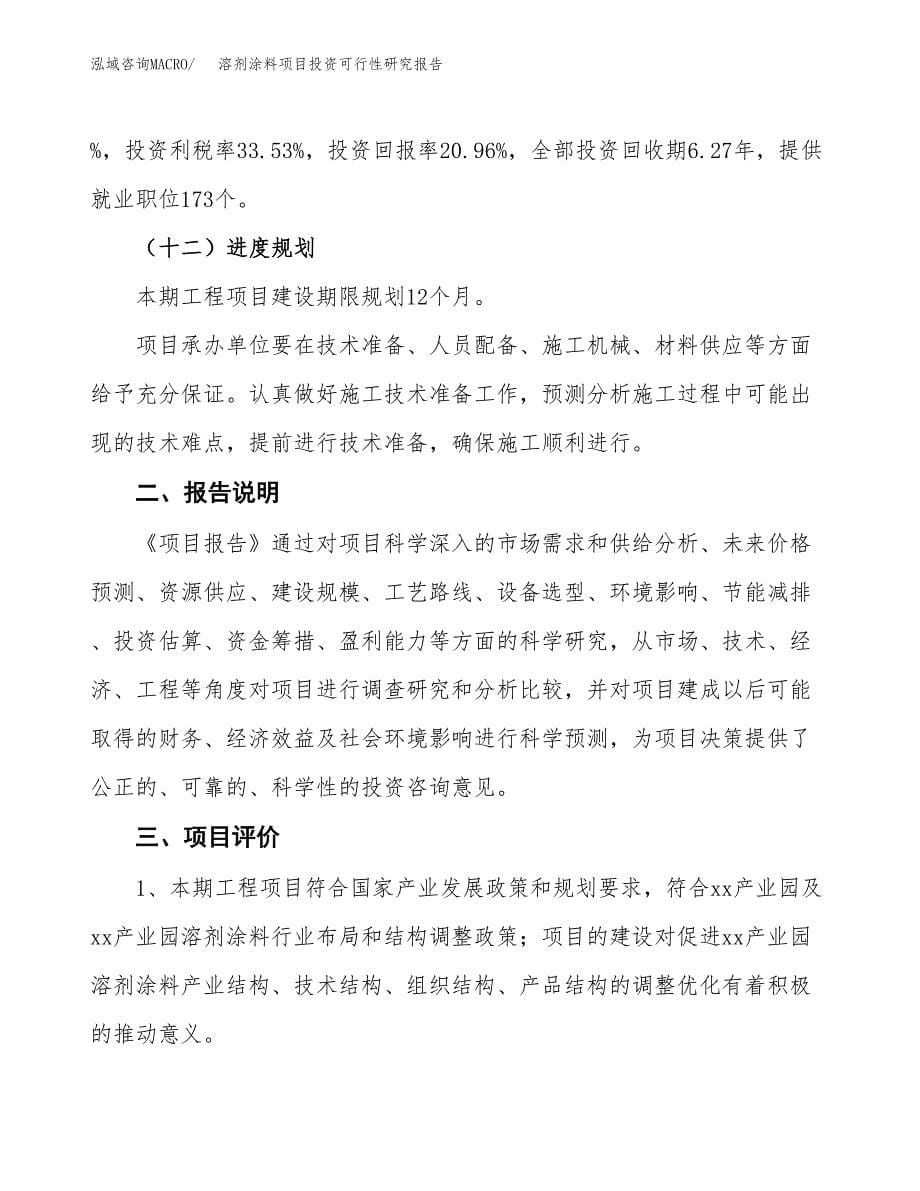 溶剂涂料项目投资可行性研究报告.docx_第5页