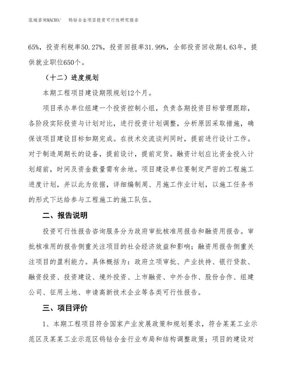 钨钴合金项目投资可行性研究报告.docx_第5页