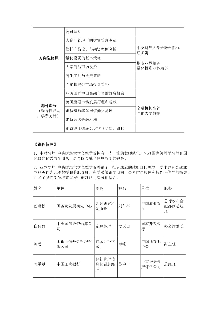 中央财经大学(大资产管理跟金融市场投资)在职研上海班招生简章_第3页