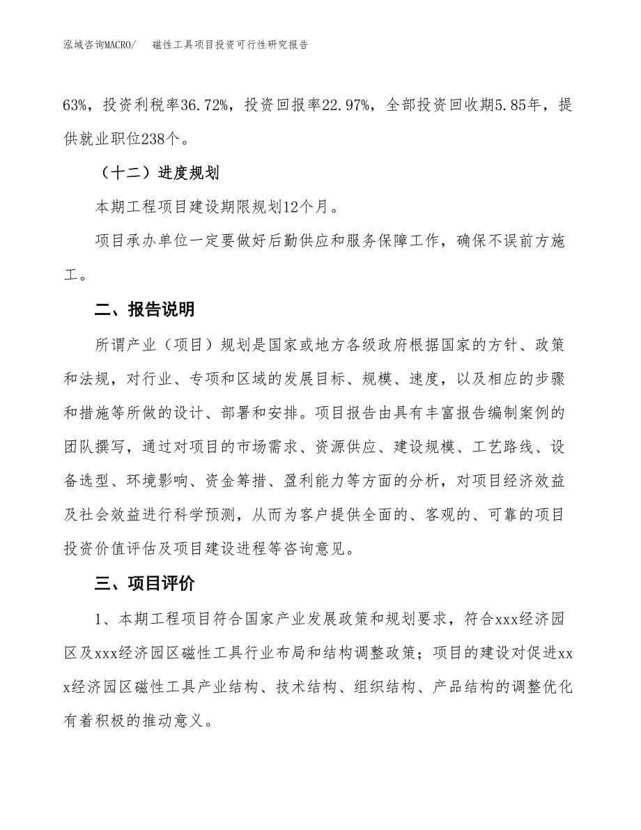 磁性工具项目投资可行性研究报告.docx_第5页