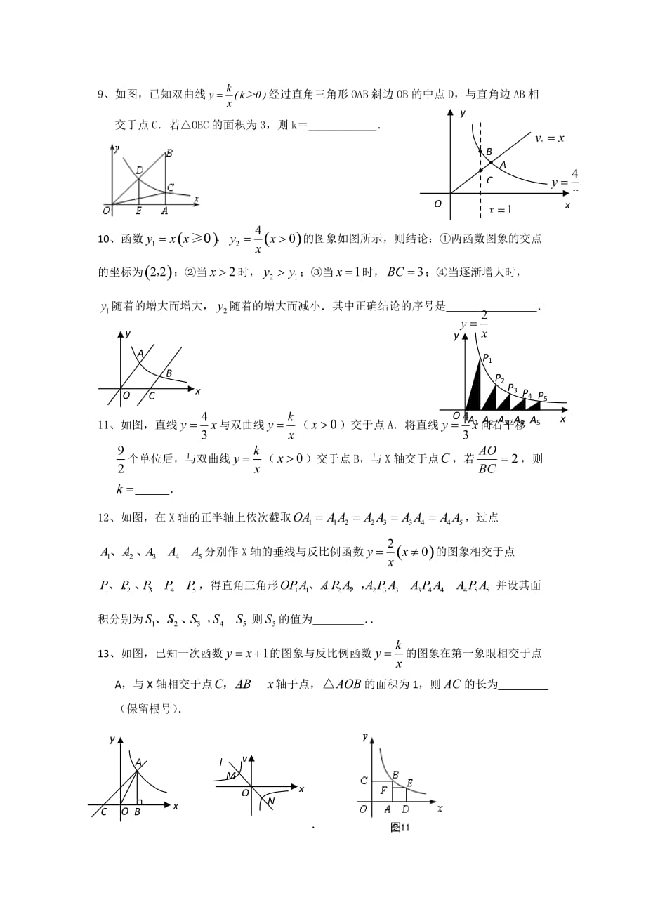 反比例函数易错题训练_第2页