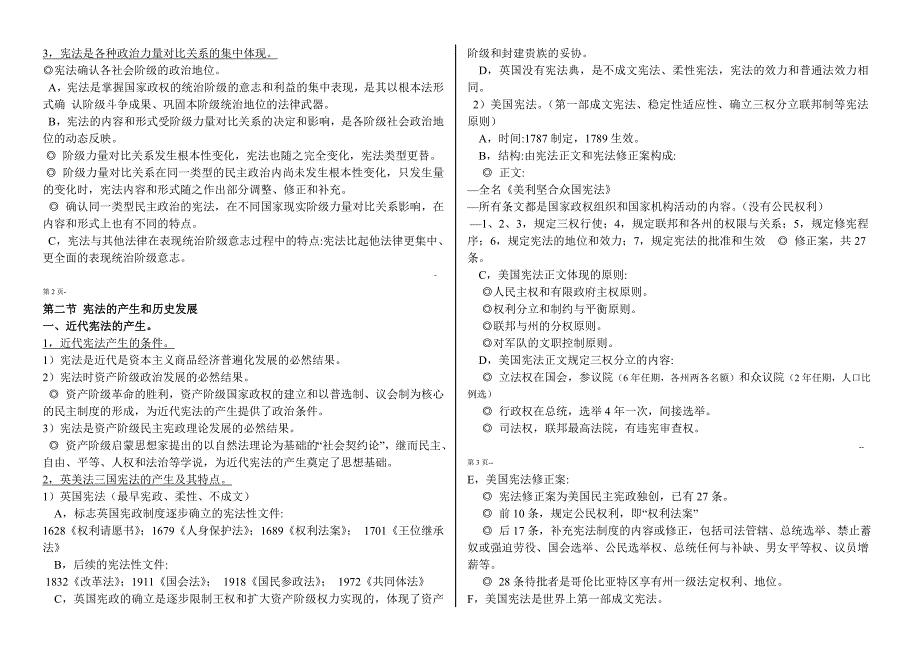 我国宪法学详细笔记汇总整理(精华打印版)_第2页