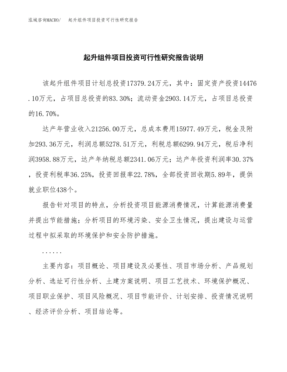 起升组件项目投资可行性研究报告.docx_第2页