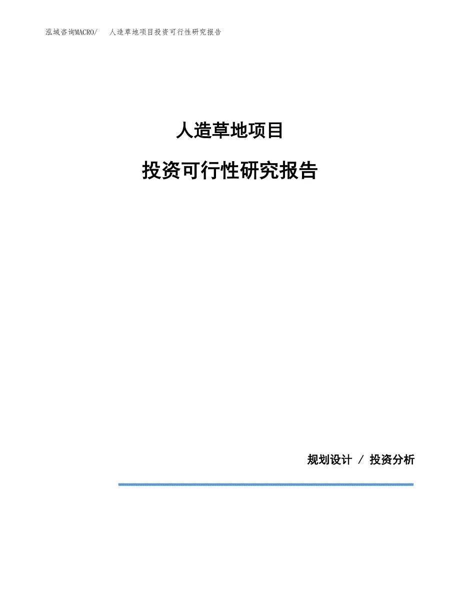 人造草地项目投资可行性研究报告.docx_第1页