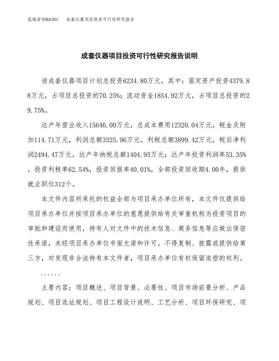 成套仪器项目投资可行性研究报告.docx_第2页