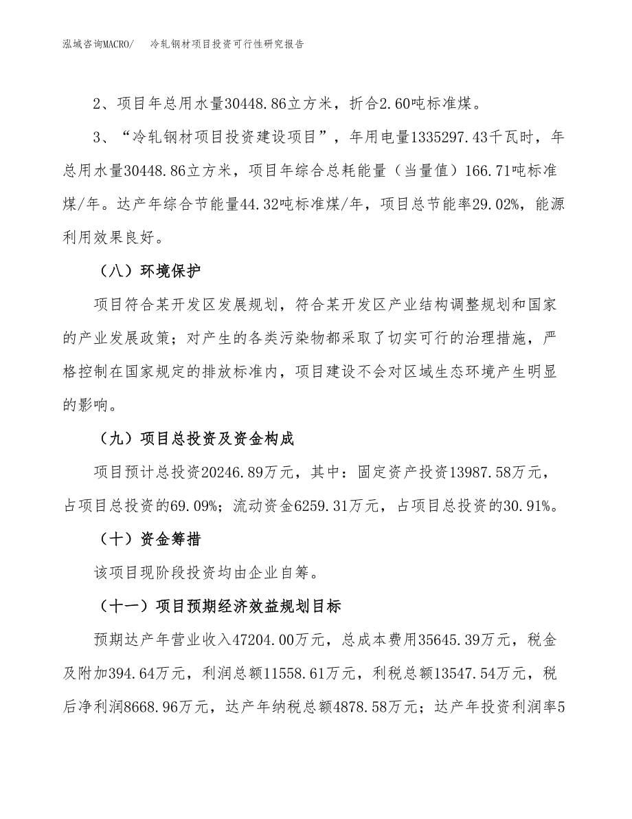 冷轧钢材项目投资可行性研究报告.docx_第5页