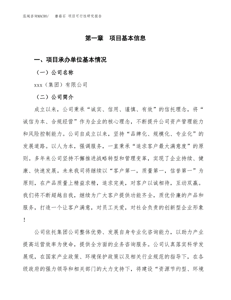 磨菇石 项目可行性研究报告（总投资4000万元）（17亩）_第3页