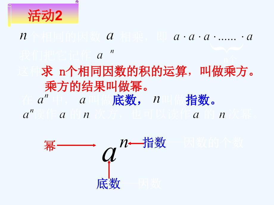 数学北师大版初一上册乘方第一课时_第3页