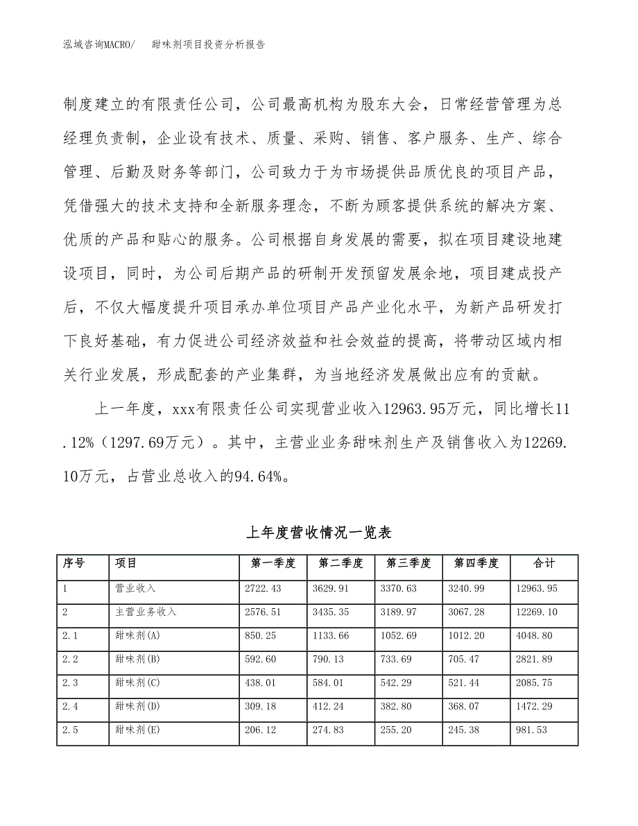 甜味剂项目投资分析报告（总投资14000万元）（64亩）_第3页