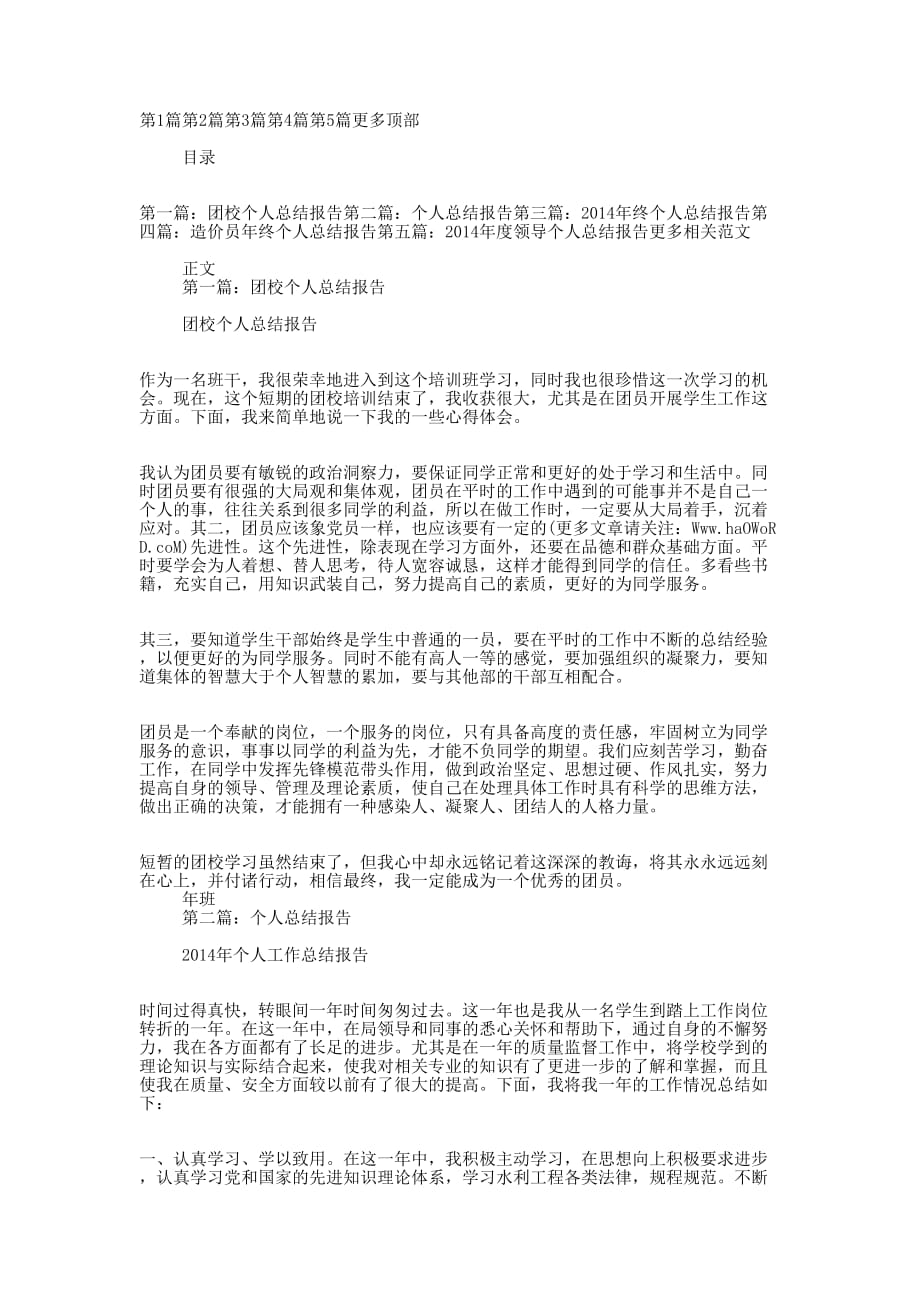 个人总结 报告.docx_第1页