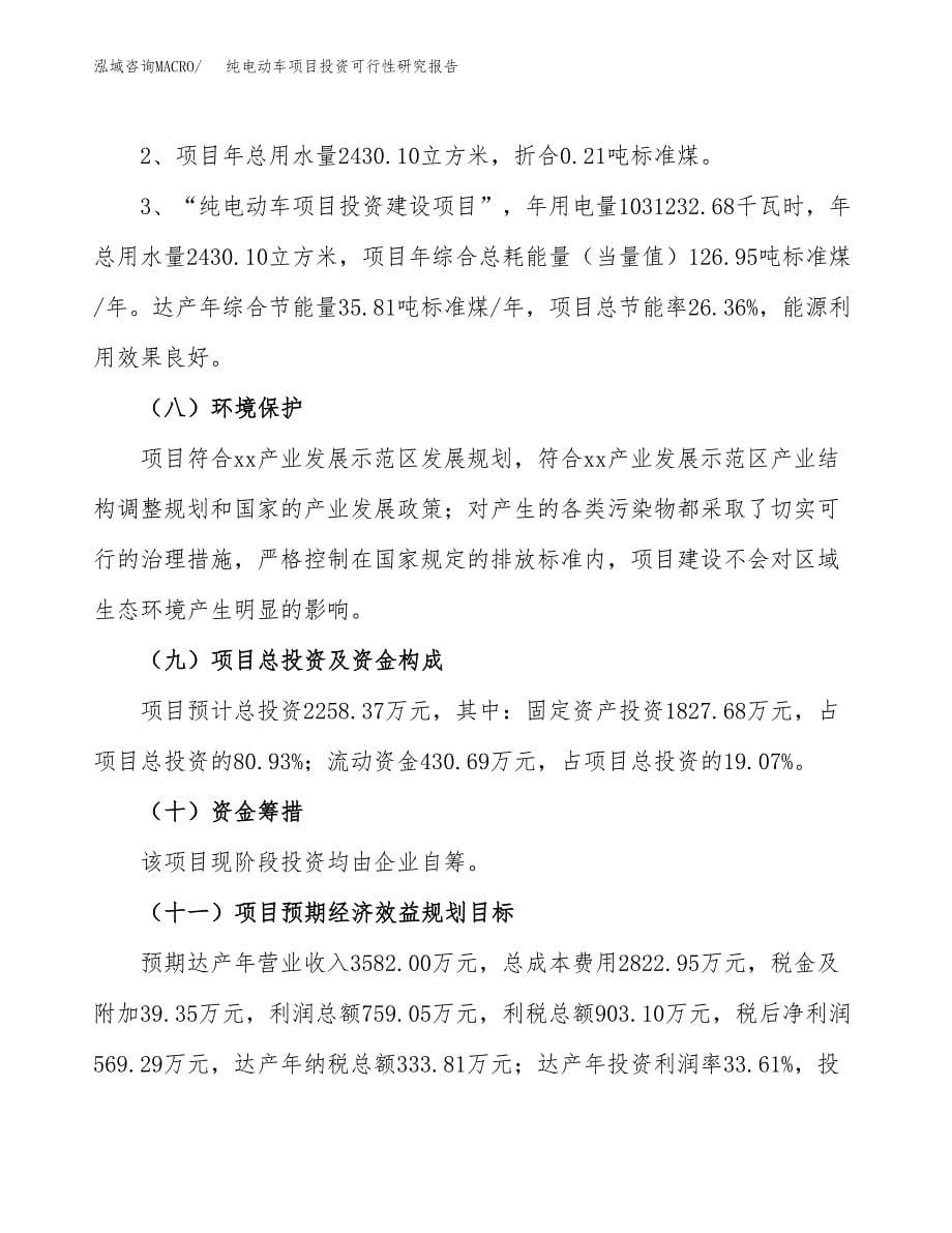 纯电动车项目投资可行性研究报告.docx_第5页