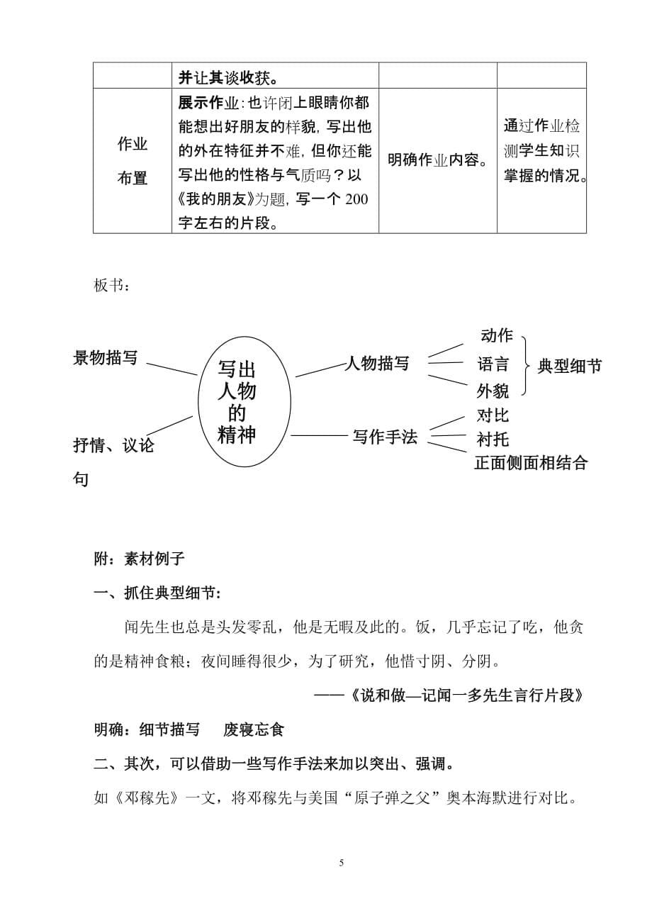 人教版部编初一下册《写出人物的形象》作文指导课_第5页