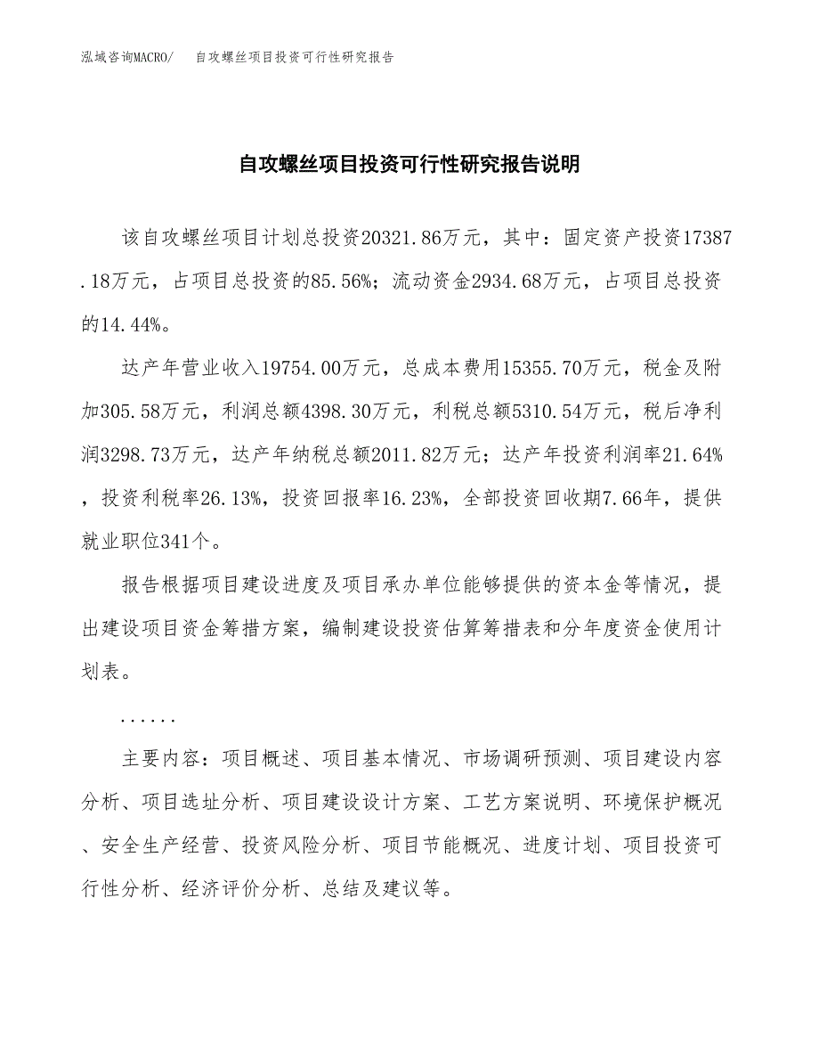 自攻螺丝项目投资可行性研究报告.docx_第2页