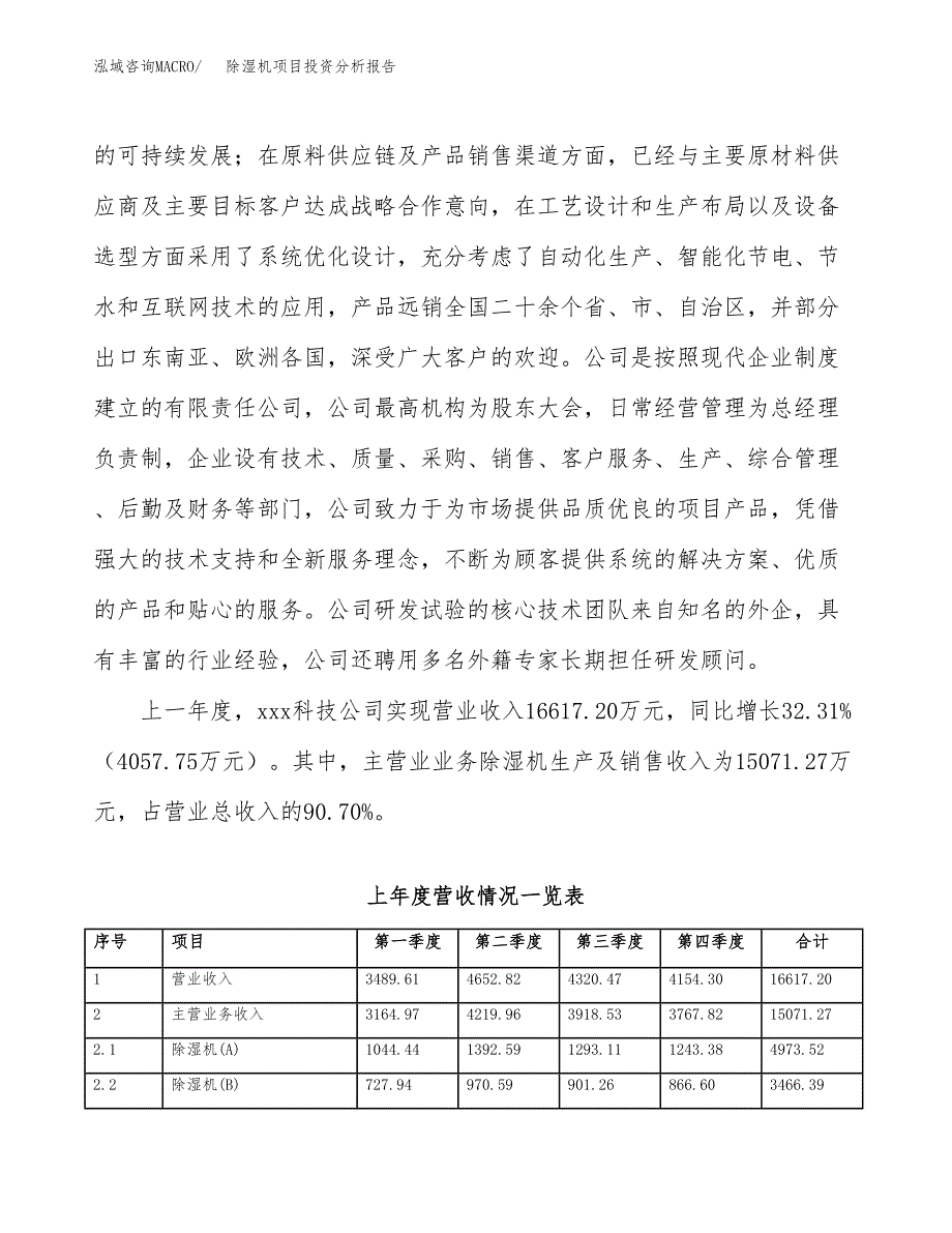 除湿机项目投资分析报告（总投资12000万元）（57亩）_第3页