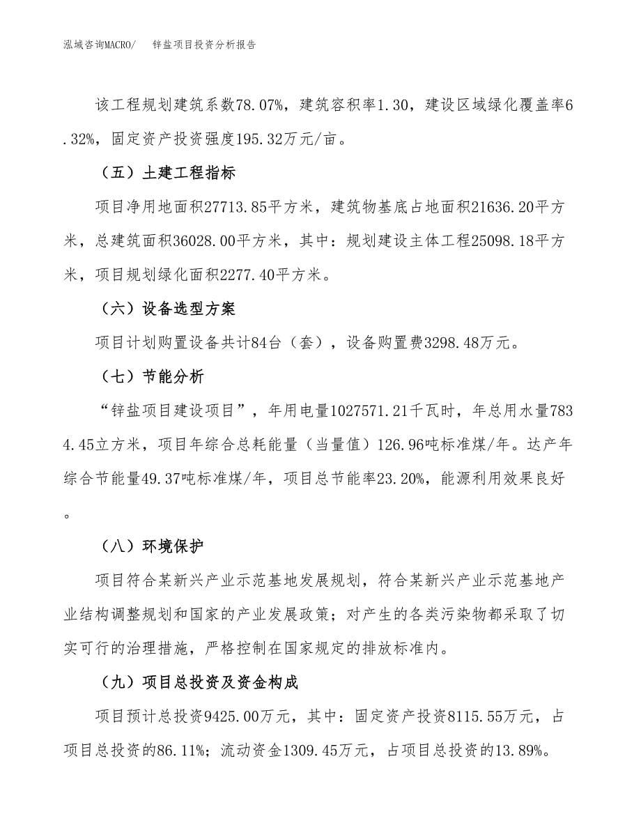 锌盐项目投资分析报告（总投资9000万元）（42亩）_第5页