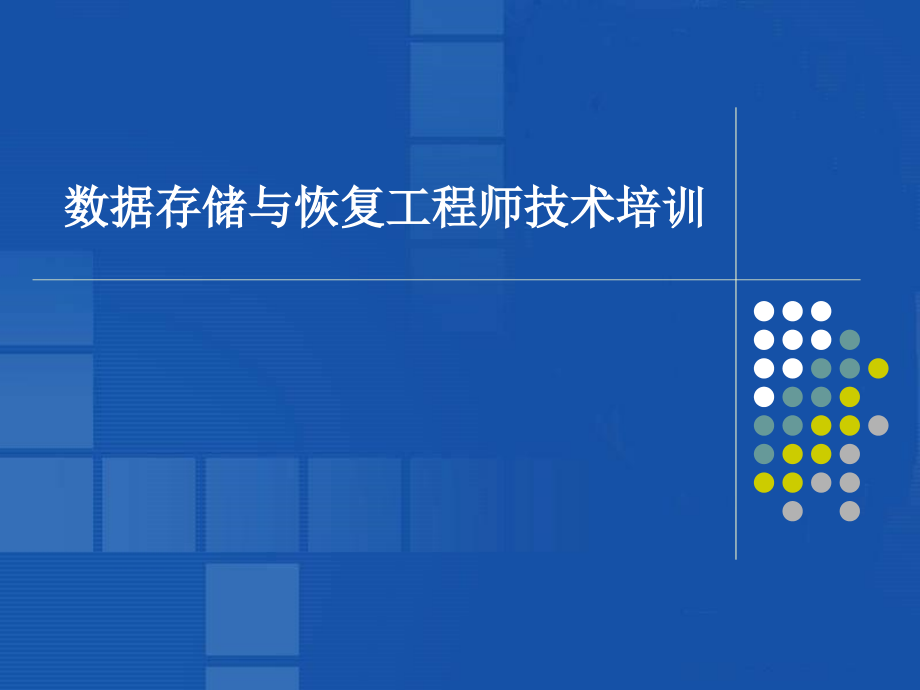 数据存储与恢复工程师技术培训讲解_第1页