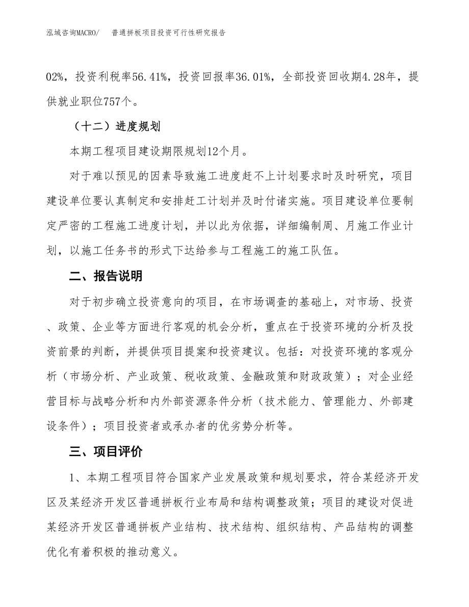 普通拼板项目投资可行性研究报告.docx_第5页