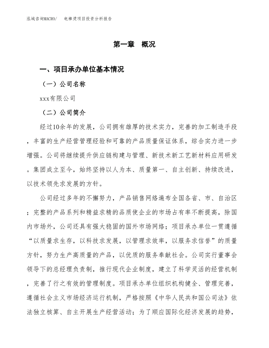 电棒烫项目投资分析报告（总投资11000万元）（46亩）_第2页