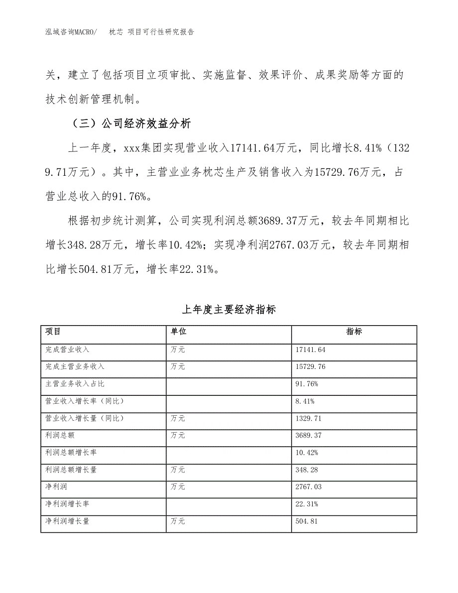 枕芯 项目可行性研究报告（总投资8000万元）（36亩）_第4页