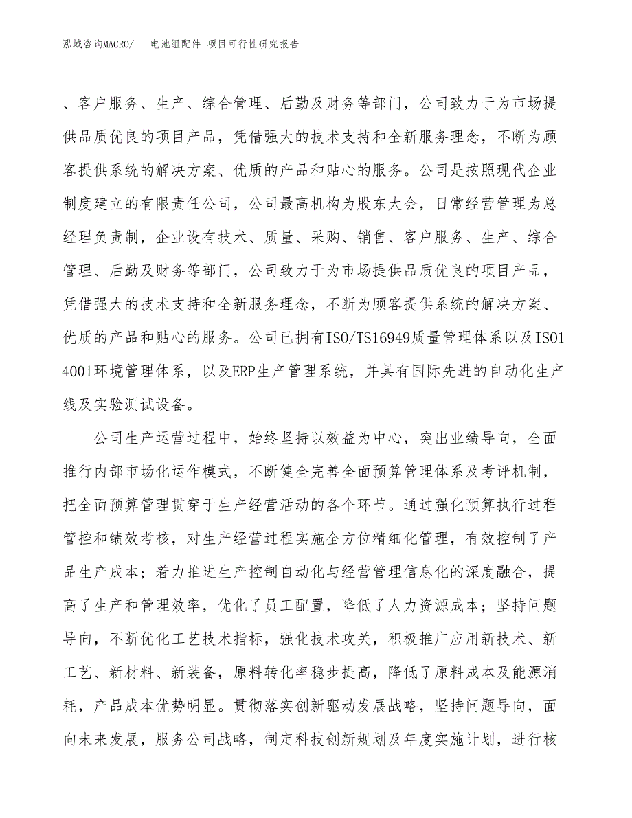 电池组配件 项目可行性研究报告（总投资18000万元）（77亩）_第4页