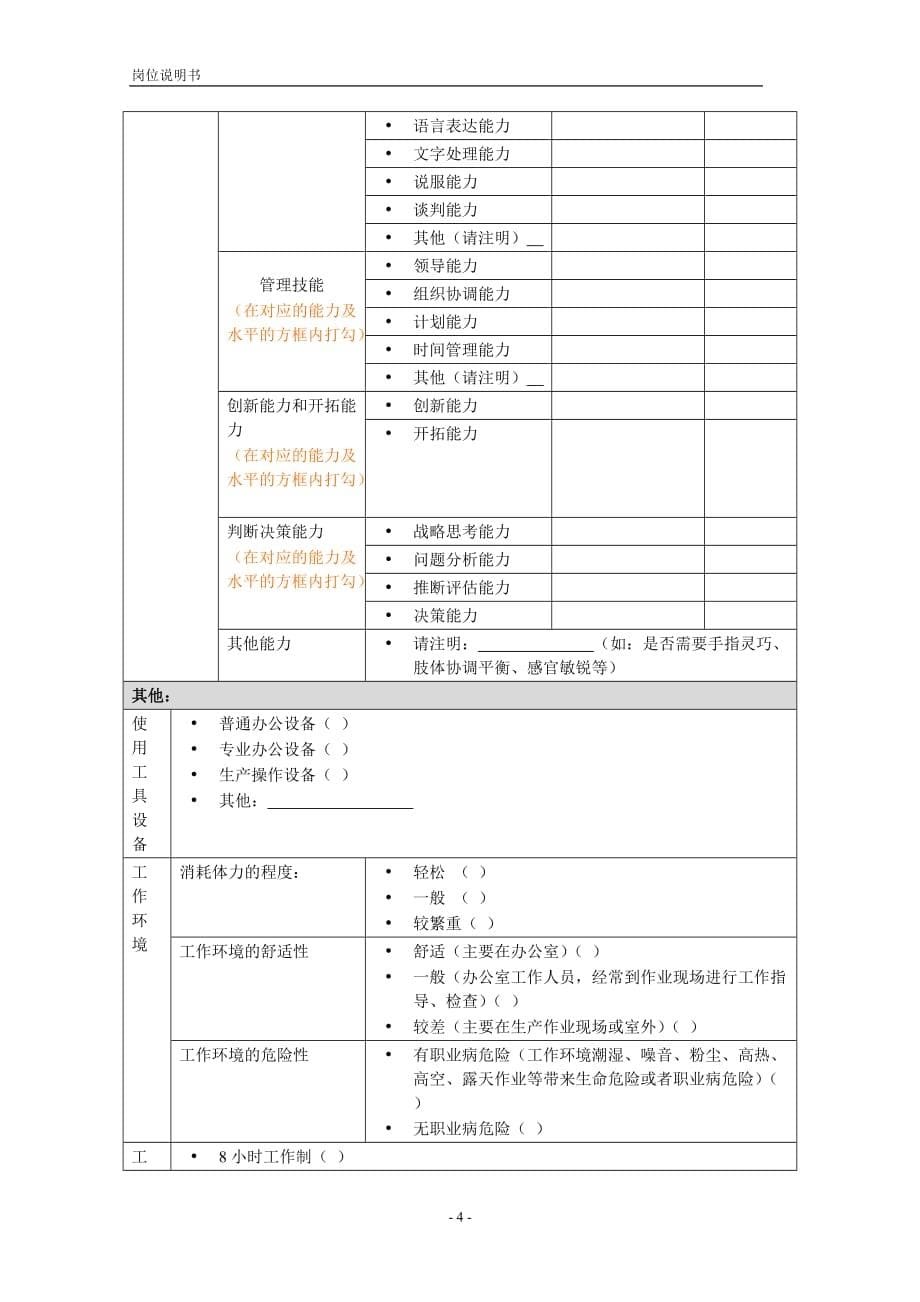 社会实践任务参考资料——如何编写岗位说明书-（1）-（1）_第5页