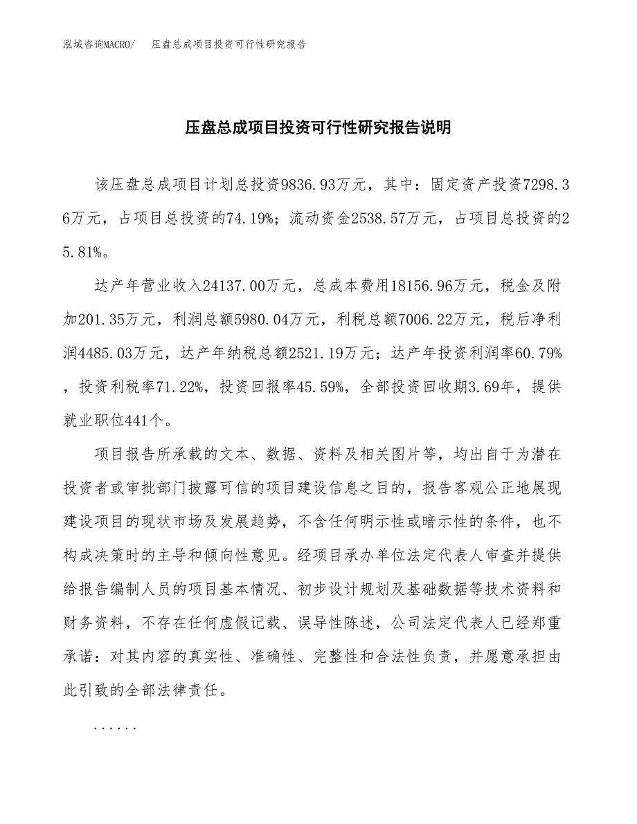 压盘总成项目投资可行性研究报告.docx_第2页