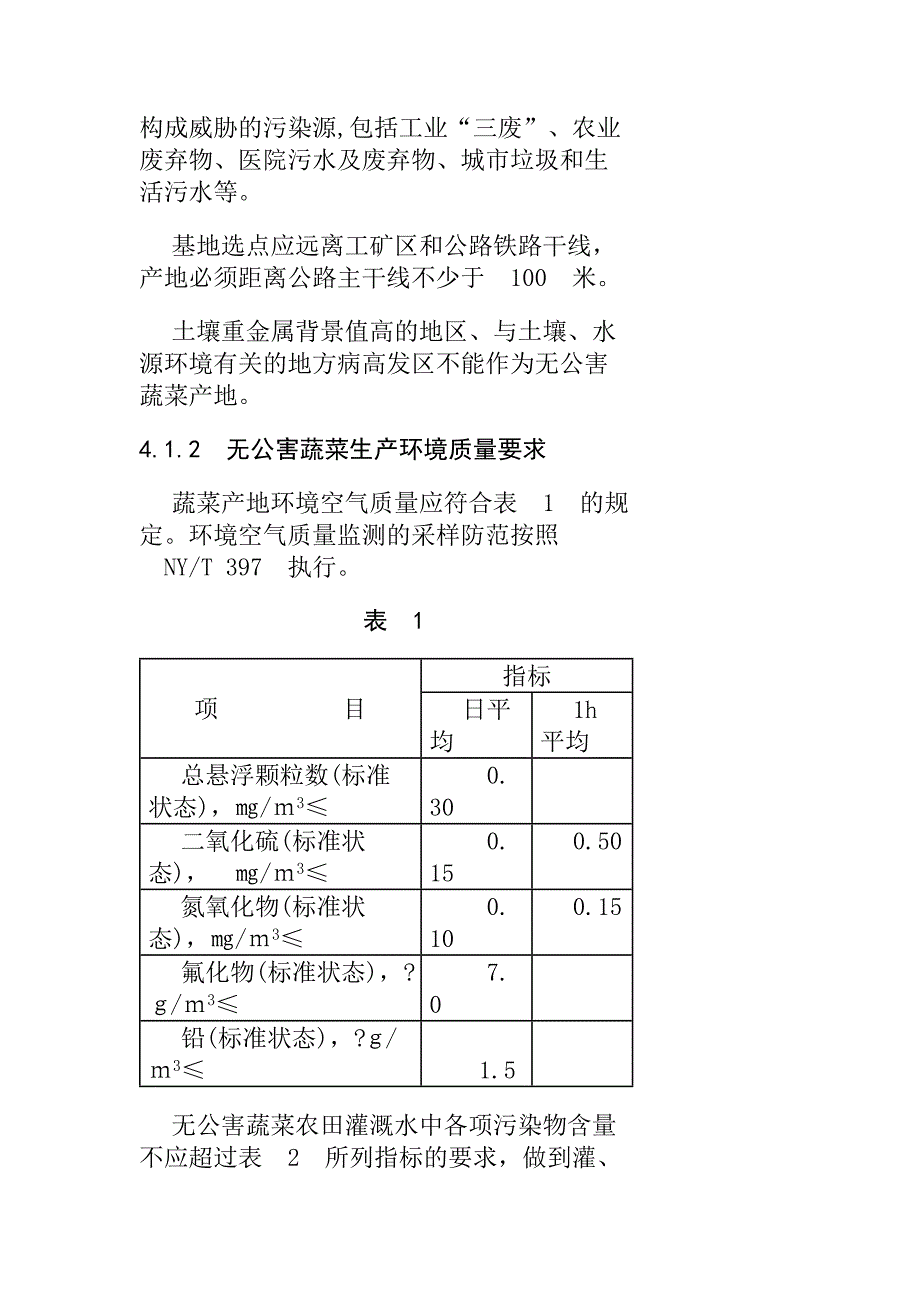 无公害蔬菜生产安全标准讲解_第4页