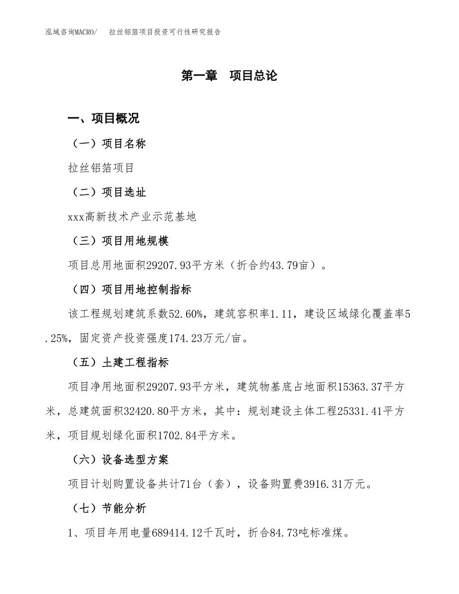 拉丝铝箔项目投资可行性研究报告.docx_第4页