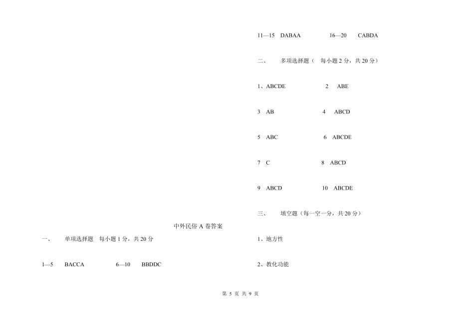 中外民俗A试卷_第5页