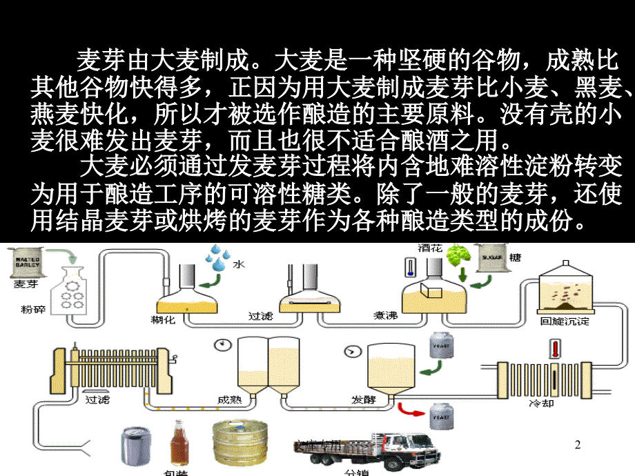 啤酒生产工艺流程图讲解_第2页