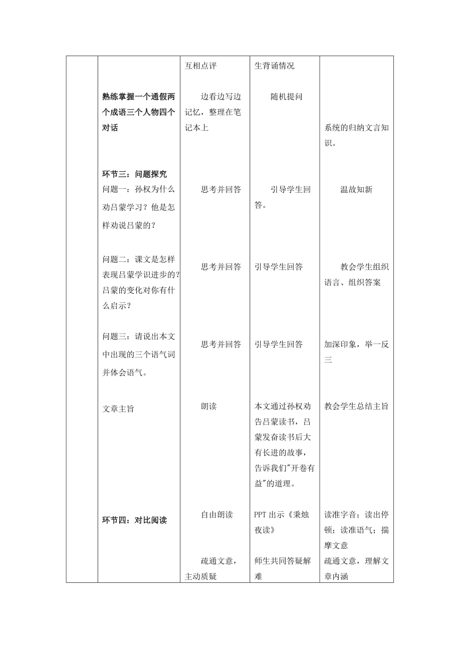 人教版部编初一下册《孙权劝学》复习课_第2页