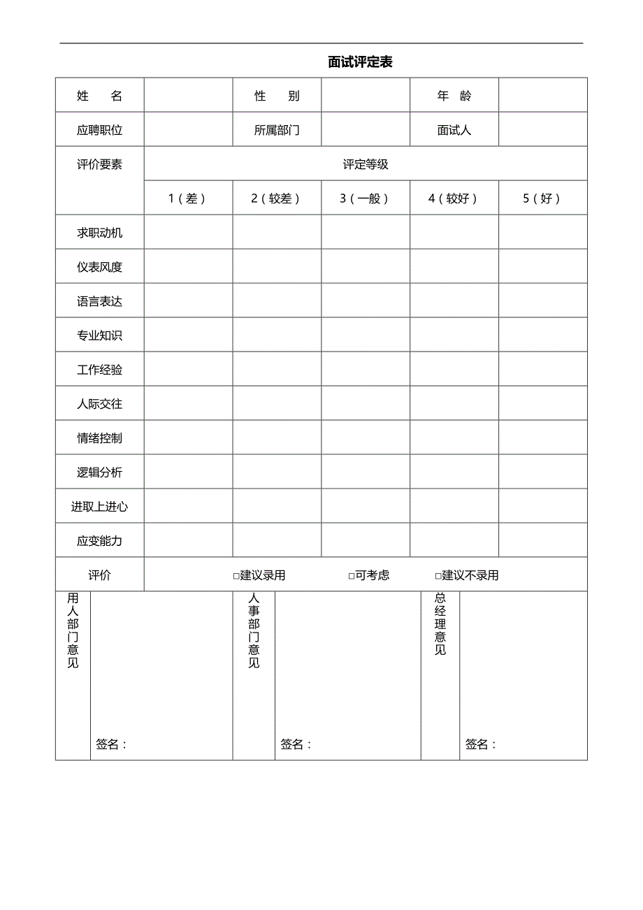 办公常用表格大全（1）-35个_第3页