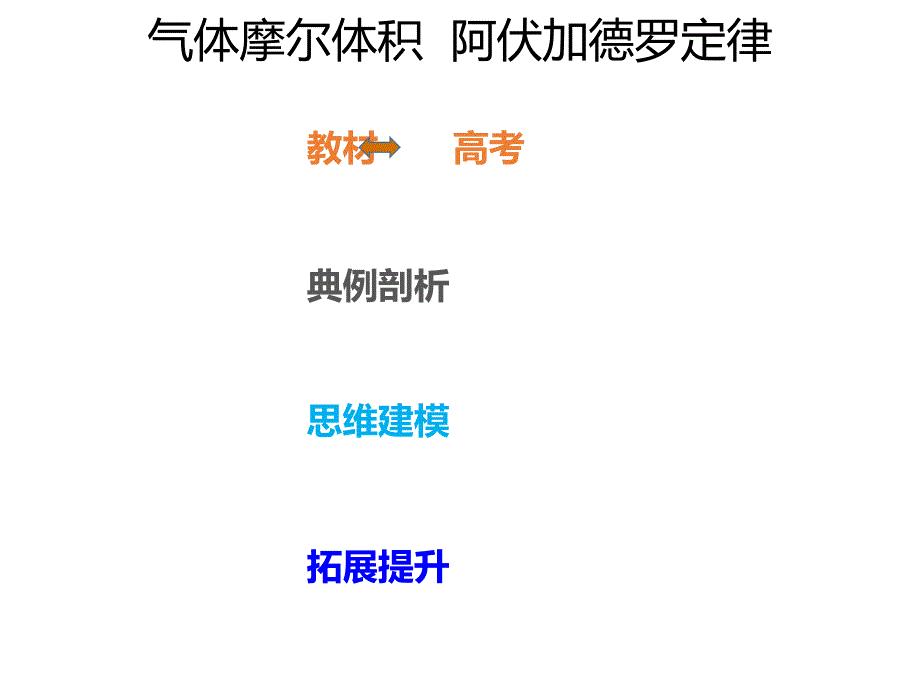 2020年高考化学一轮复习考点《1.1.2 气体摩尔体积　阿伏加德罗定律》