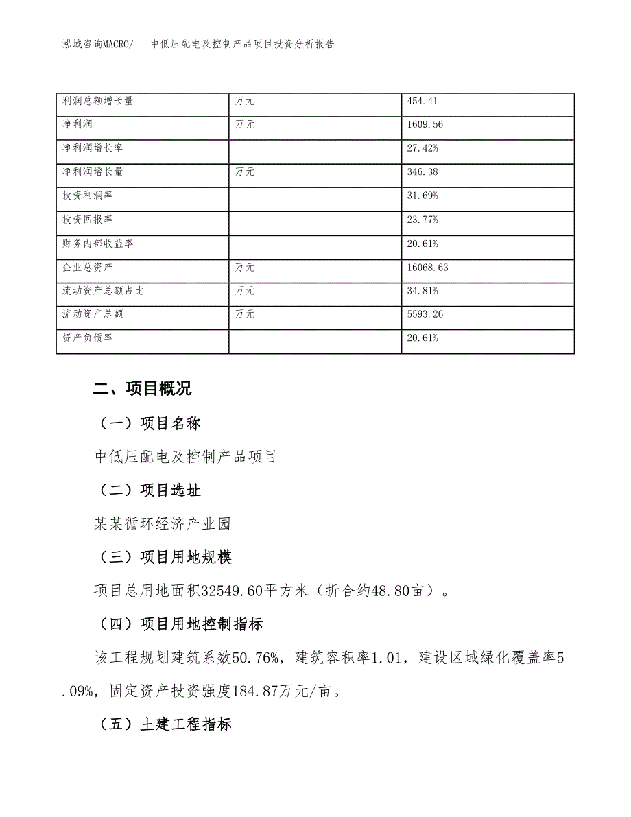 中低压配电及控制产品项目投资分析报告（总投资11000万元）（49亩）_第4页