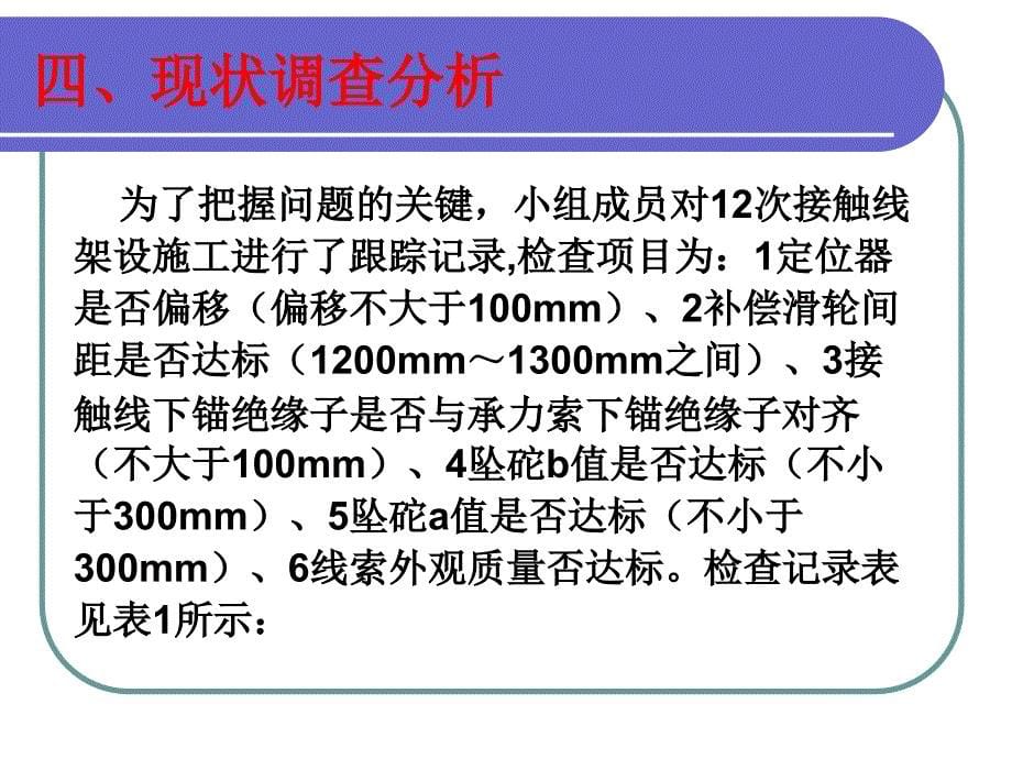 中铁八局集团电务工程有限公司接触网一项目部QC小组解读_第5页