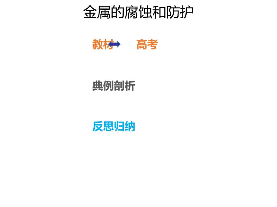 2020年高考化学一轮复习考点《6.3.3 金属的腐蚀和防护》