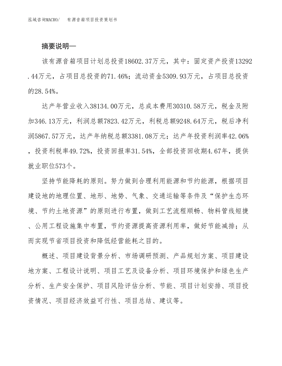 有源音箱项目投资策划书.docx_第2页