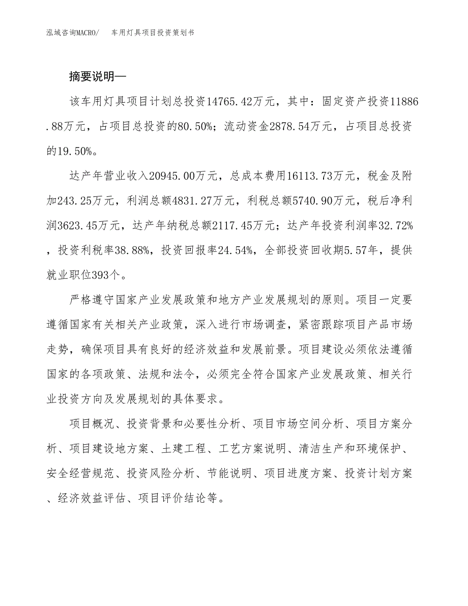 车用灯具项目投资策划书.docx_第2页