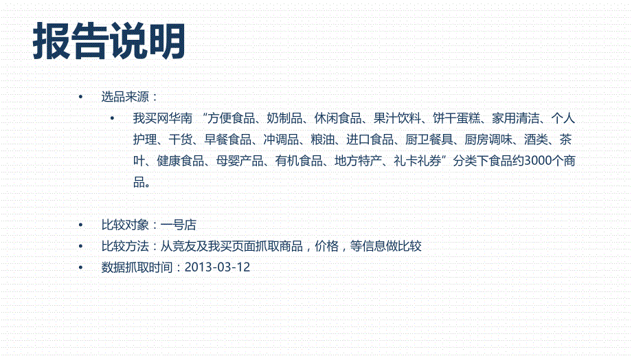 商品价格比较报告-我买网VS一号店._第4页