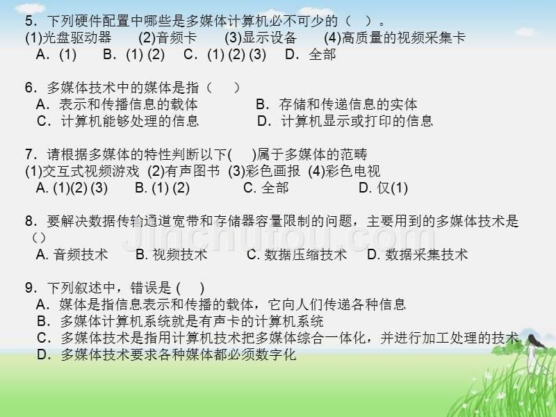 信息技术学考复习-多媒体基础._第5页