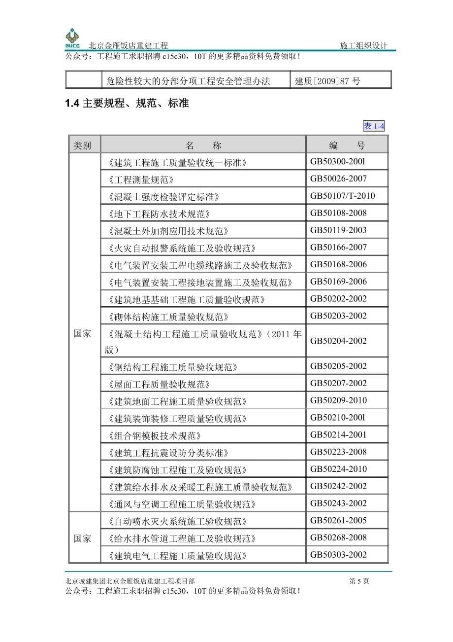 金雁饭店施工组织设计（鲁班奖）_第5页