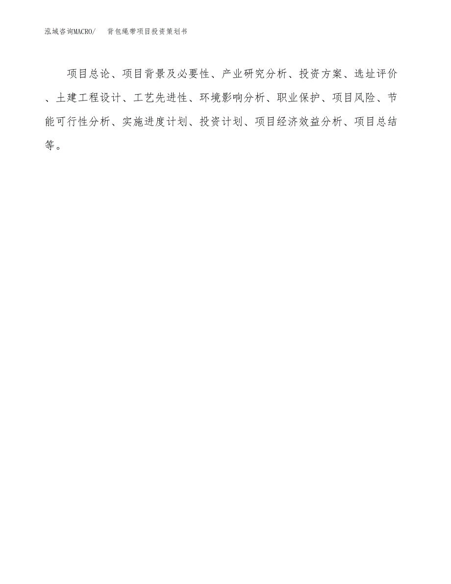 背包绳带项目投资策划书.docx_第3页