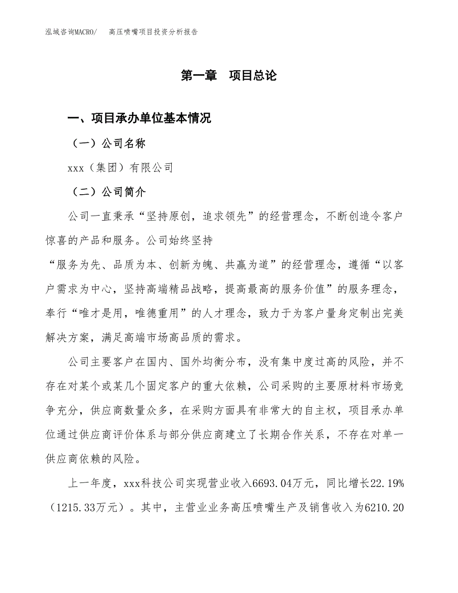 高压喷嘴项目投资分析报告（总投资4000万元）（19亩）_第2页