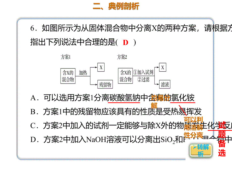 2020年高考化学一轮复习考点《10.2.1 物质的分离和提纯》_第3页